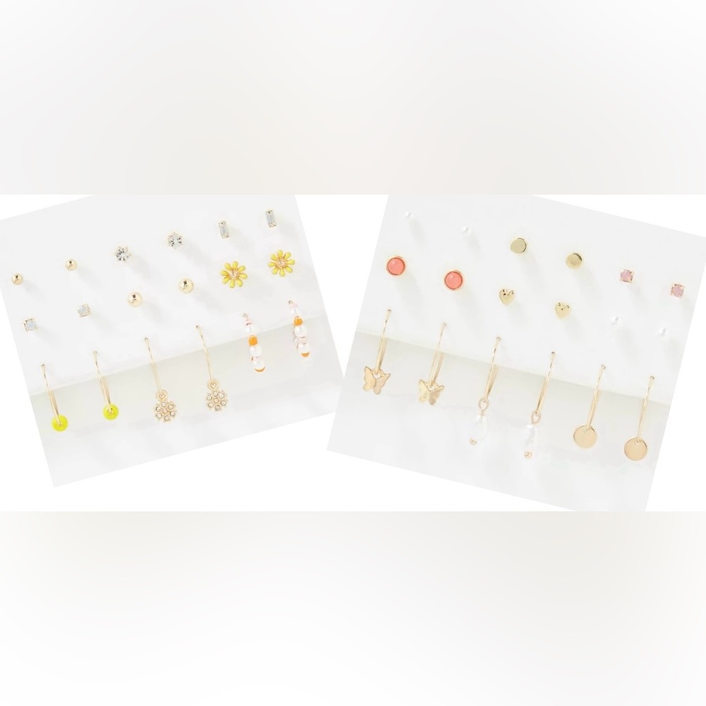 NWT!!  18 Pack American Eagle Coral Stud & Hoop Earrings